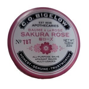 C.O. Bigelow All Purpose SAKURA Rose Salve Lip Balm 0.8 oz rose extract .9%